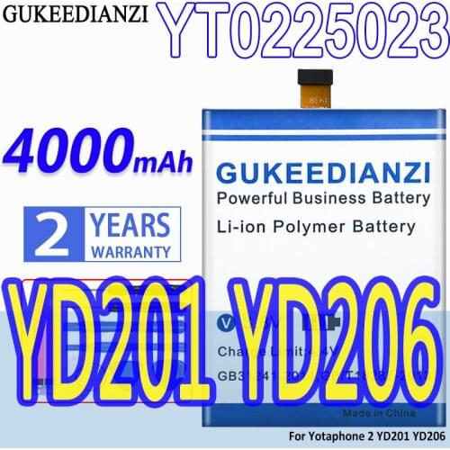 High Capacity GUKEEDIANZI Battery YT0225023 4000mAh For Yotaphone 2 YD201 YD206 Yotaphone2