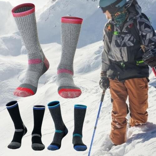 1 Pair Unisex Winter Faux Wool Thermal Thickened Sports Snowboarding Skiing Long Middle Tube Socks Thickened Stocking
