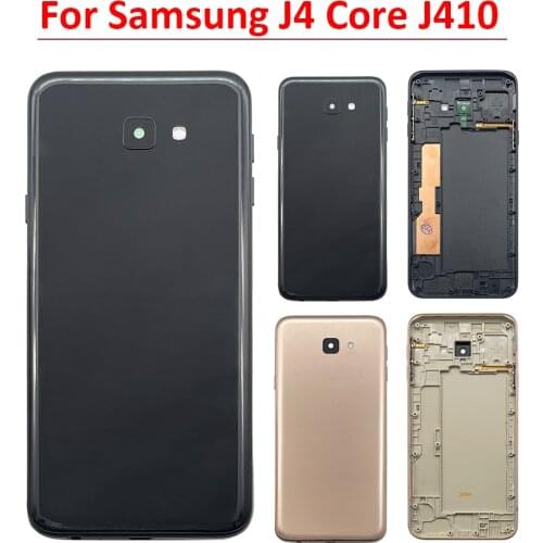 20Pc/Lot，For Samsung Galaxy J4 Core SM-J410 J410F J410 Back Battery Door Rear Housing Cover Case With Side Button With Lens