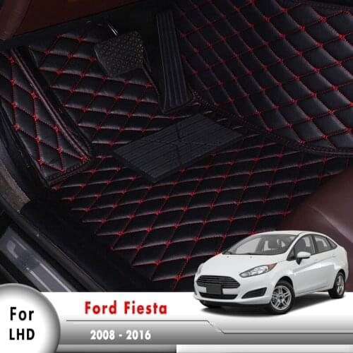 3D Rugs Interior Leather Mat Pad Car Accessories Car Floor Mat For Ford Fiesta 2008 2009 2010 2011 2012 2013 2014 2015 2016