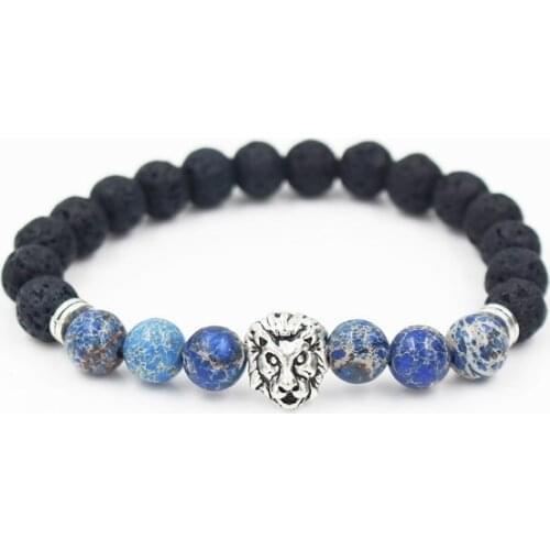 8mm td42 Chakra Healing Balance Reiki Buddha Prayer Yoga elastic adjusted Punk Charm nature stone bead Bracelet