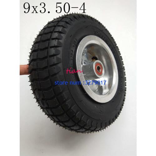 Free Shipping Good Quality Electric Scooter 9X3.50-4 Wheel Rims with Inner Tube Fits Gas Scooter Pocket Bike Electric Tricycle