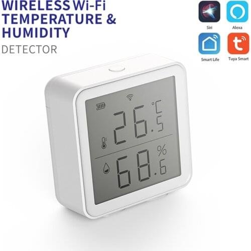 WiFi Smart Wireless Home Temperature Detector Temperature Detection Alarm Low-consumption Detector No Gateway Tuya App