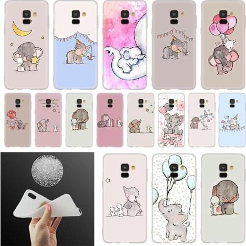 Nursery Art Elephant Phone Case For Samsung Galaxy A10 A20 A30 A40 A50 A60 A70 A6 A8 Plus A7 A9 2018 A3 A5 2017 Soft Cover Coque