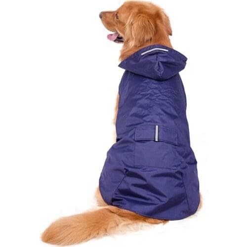 Pet Large Dog Raincoat Waterproof Big Dog Clothes Outdoor Coat Rain Jacket For Golden Retriever Labrador Husky Big Dogs 3XL-5XL
