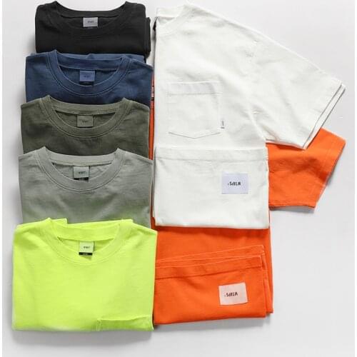 WTAPS BLANK PIGMENT T-shirt Aesthetic tshirt Women Men Clothing t shirt Harajuku Streetwear Hip Hop Tee Vintage Clothes Summer