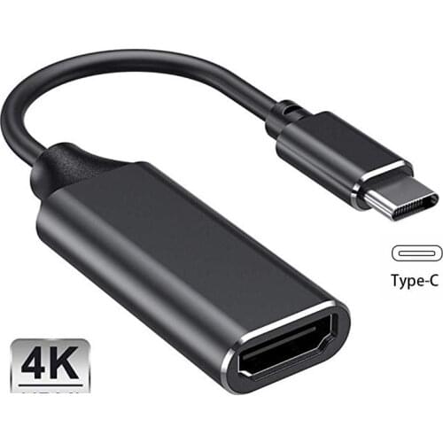 Type C to HDMI-compatible Cable Ultra HD 4k USB 3.1 HDTV Cable Adapter Converter for MacBook Chromebook Samsung S8 S9
