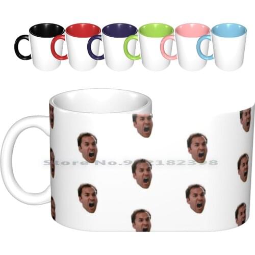 Ari Gold Yelling Face Ceramic Mugs Coffee Cups Milk Tea Mug Ari Gold Ari Gold Yelling Shouting Funny Fun Humor Comedy Comedic
