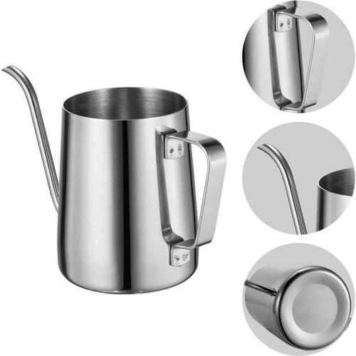 Stainless Steel Mouth Gooseneck Coffee Pot Drip Kettle Household Hand Coffee Pot Coffee Tea Pot Storage Bottle