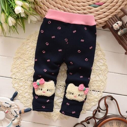 Girls Leggings Winter Baby Warm Pants Fall and Winter Fleece Footless New Infant Knit Trousers Size 0-2 Years Baby