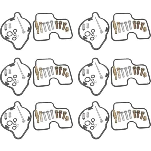 6 Set Motorcycle Carburetor Repair Kit Floating Needle Seat Gasket for Honda GL1500C GL1500CT Tour Valkyrie 1500