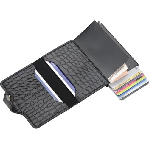 2021 New Credit ID Card Holder Wallet Aluminum Slim Pop UP Wallet for Men Women RFID Blocking Cardholder Minimalist Wallet
