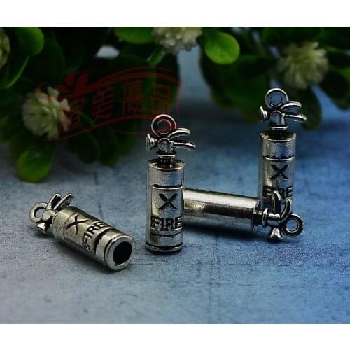 20pcs/lot--23x6x6mm, Antique silver plated Fire Extinguisher Charms ,DIY supplies, Jewelry accessories