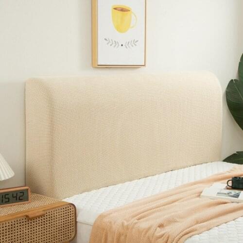 Bed Head Covers Solid Color Thicken Elastic Bed Spread Queen Twin King Size Headboard Cover Back Protection Dust for Home Hotel
