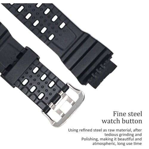 Silicone Rubber Watch Band Strap Fit For G Shock GW9400 GW 9400 Replacement Black Waterproof Watchbands Accessories