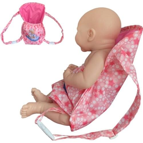 Dolls Pink Out Going Carry Bag Sleeping Bag Doll Accessory For 30cm Baby New Born Doll 12-13 Inch Doll Carry Backpack Bag