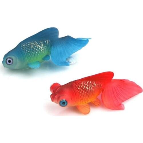 1pcs Silicone Artificial Aquarium Glowing Goldfish Decoration Fish Tank Vivid Decorative Simulation Fish Tank Ornaments