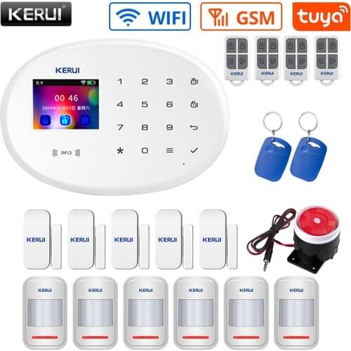 Smart Home Alarm System KERUI Safety Protection Equipment APP Remote Control Wireless GSM Alarm System Eas Kit Home Security Kit