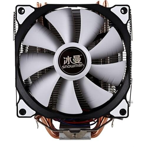 SNOWMAN CPU Cooler Master 5 Direct Contact Heatpipes freeze Tower Cooling System CPU Cooling Double Fan with PWM 2 Fans