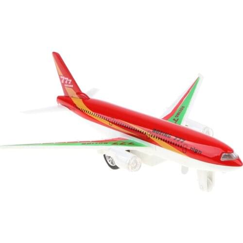 Alloy 777 Model, Red Color Airplane Die-Cast, Passenger Plane Model Art Craft, Collectibles