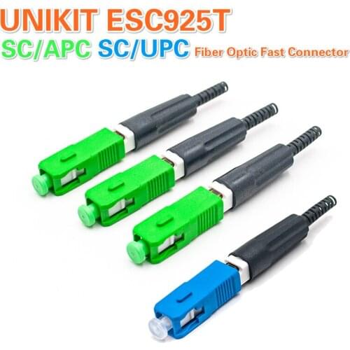 UNIKIT ESC925T SC/APC SC/UPC Fiber Optic Fast Connector Fiber Pre-embedded 46*9*8mm NEW Model 100 PCS/Lot