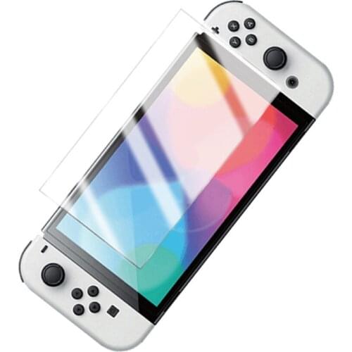 9H Tempered Glass Protective Film Fit for Nintendo Switch OLED Game Console Eye Protection Purple Light
