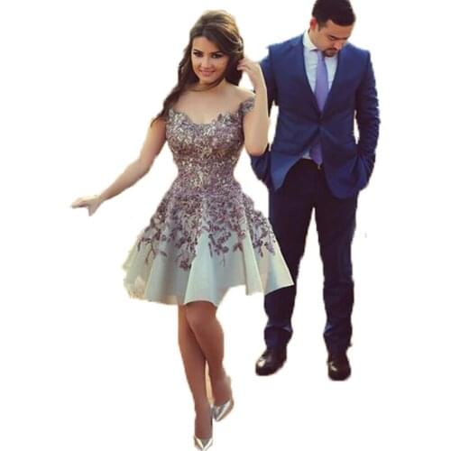 Vestido de noiva Arrival High Quality Organza Appliques Party Short Elegant 2018 robe de soiree prom gown bridesmaid dresses