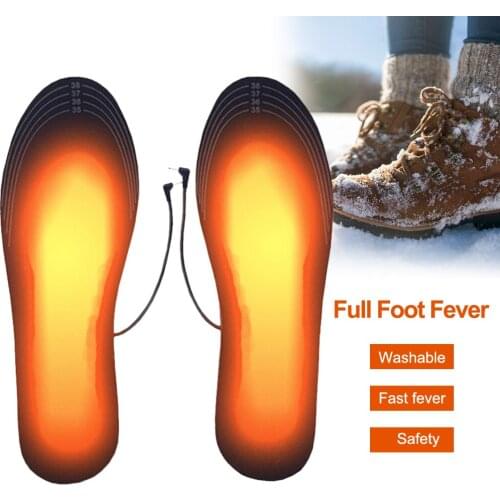 Unisex Winter Warmer Foot USB Charging Electric Heated Insoles For Shoes Heating Insole Boots Cuttable Rechargeable Typical