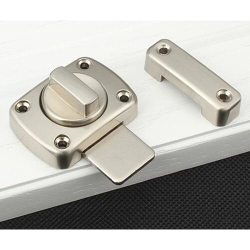 1 Pcs Zinc Alloy Thick Anti-theft Security Door Rotate Latch Slide Lock for Gate Cabinet Window DIN889