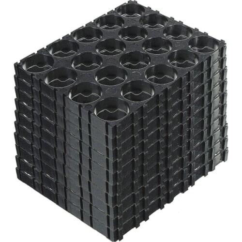 10/20/30/40/50pcs 4x5 Cell 18650 Batteries Spacer Holders Radiating Shell Plastic Bracket Black Electric Car Bike Battery