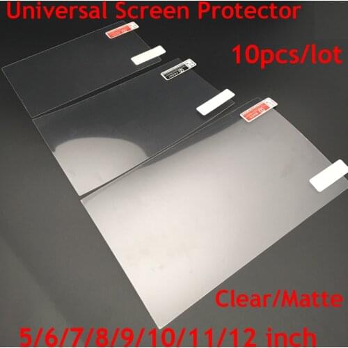 10pcs/lot Clear/Matte Screen Protectors Universal 5/6/7/8/9/10/11/12 Inch Protective Films for General Mobile/Tablet/Car GPS LCD