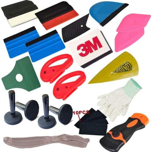 32pcs Vinyl Car Foil Wrap Tool Set Window Tint Tools 3M Squeegee Carbon Fiber Stickers Knife Magnet Holder Car Accessories