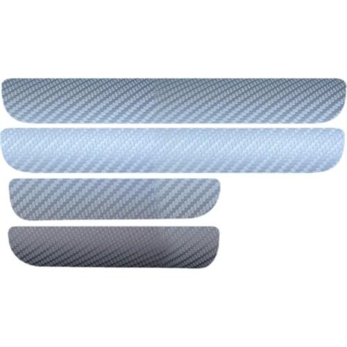 4pcs set Carbon Fiber Car Door Sill Covers Protectors For Golf 6 MK6 2009-2013