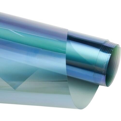 75x300cm 67% VLT Blue Green Color Car Front Window Tint Solar Film Windshield PET Sticker Protection Explosion Proof Foils