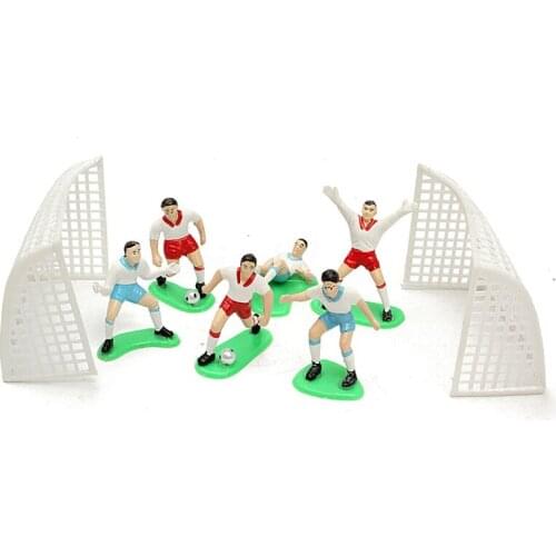 8PCS Soccer Football Cake Topper Player Decoration Tool Birthday Mold Mould Set-ABUX