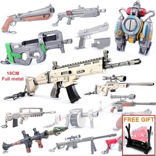 Fortn Battle Royale Game Gun Model Key Chian Alloy Weapon Key Ring Keychain Christmas gift