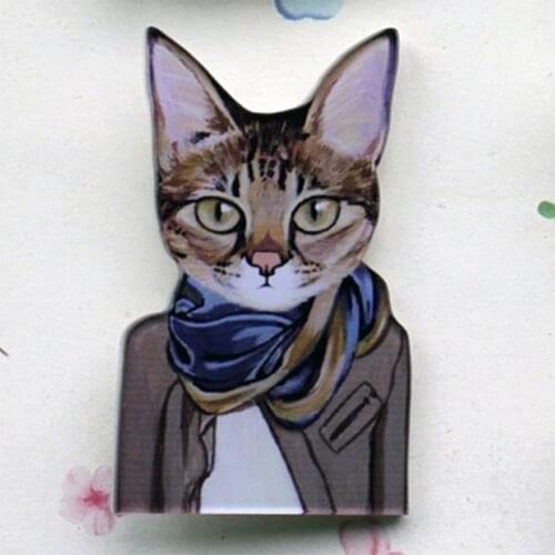 Classic Acrylic Badge Brooch Unisex Harajuku Cartoon Cat Pins For Women Clothes Backpack Animals Brooches Clothing Lapel Pins