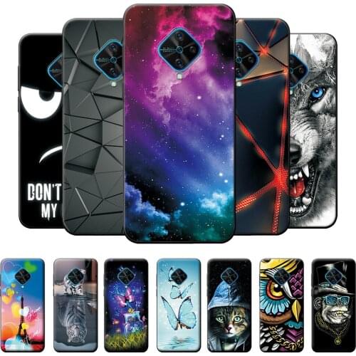 For Vivo V17 Case 6.38'' Slim Soft Silicone Cool Owl Wolf Phone Cover for VIVO V17 Russia Case TPU Bumper for Vivo S1 Pro Cases