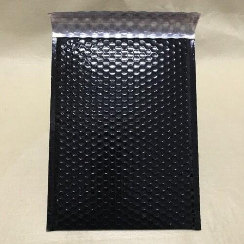 Black packaging bag (inner size 13*17cm) 50pcs/lot bubble mailer bags Metal envelope bag gift packing bags