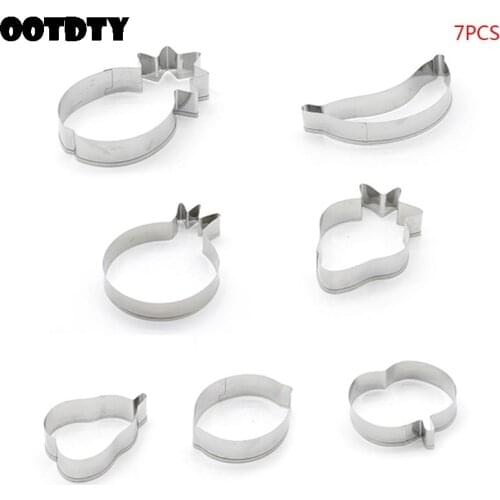 Fruit Apple Banana Strawberry DIY Cookie Biscuit Mould Cutter Mold Baking Decorating Stainless Steel Tools
