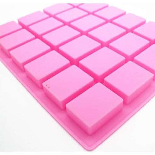 HOT Silicone Pudding Candy Mold 24 Cavity Square Silicone Soap Mold Handmade Candle Decorating Mould Soap Craft Supplies