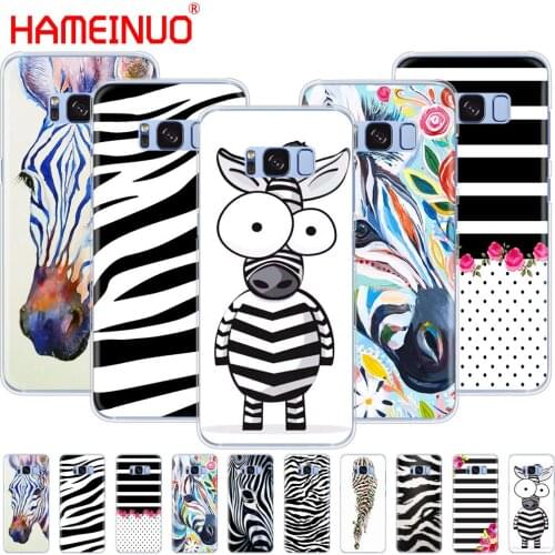 HAMEINUO Zebra black and white stripes Newest Fashion phone case cover for Samsung Galaxy S9 S7 edge PLUS S8 S6 S5 S4 S3 MINI