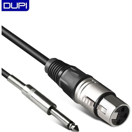 DUPI Cannon Microphone Cable 6.35 Turn XLR Female Audio Mixer Condenser Microphone Microphone Cable