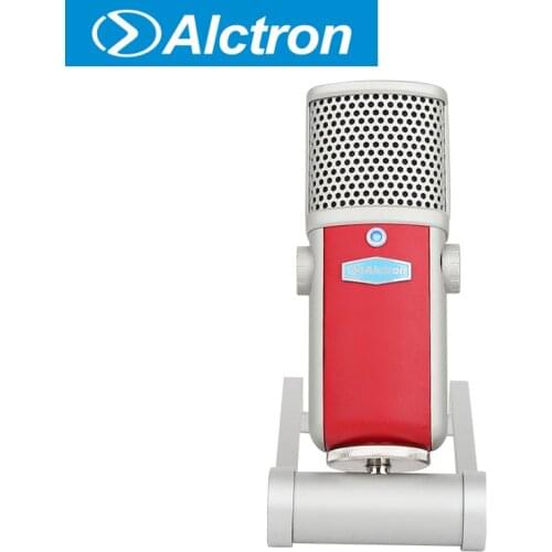 Alctron K7 USB stuidio condenser mic, with functional knobs and angle adjsutable function, high quality PU leather cover