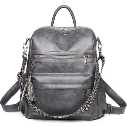 Leather Backpacks Women Double Shoulder Bag Bagpack Travel Backpacks Teenagers Girls Boys Back Pack Women Mochila Feminina