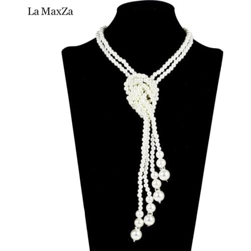 Женские ожерелья из жемчуга La MaxZa China At AliExpress