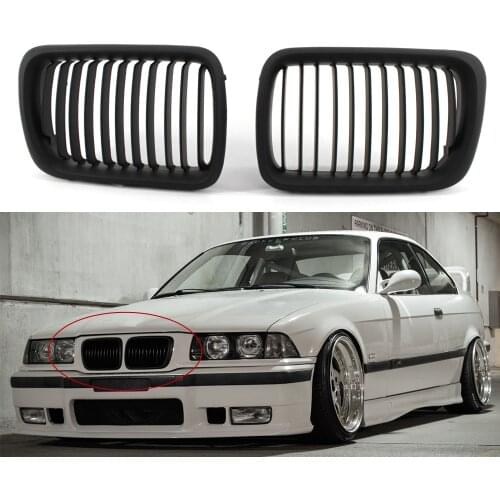 Matte Black Front Kidney Grille for BMW E36 97-98
