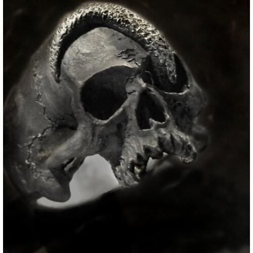Vintage Mens Punk Snake Skull Statement Ring Gothic Punk Skeleton Ring Retro Mens Rock Biker Ring Hip Hop Jewelry Party Gift