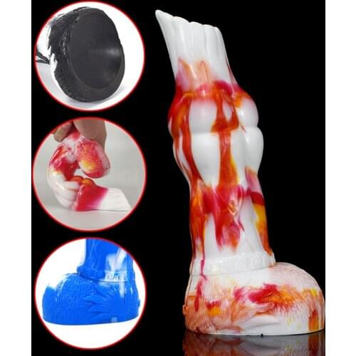 2021 Newest Huge Horse Knot Dildos Silicone Anal Butt Plug Fantasy Erotic Sexy Toy With For Women Vaginal Massager Sex Products