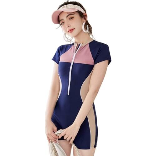 2021 New Wetsuit Rash Guards Diving Surfing Suit Women Swimsuit One-piece Short Sleeve Jump Suit Swimsuit Swimwear Beach Clothes